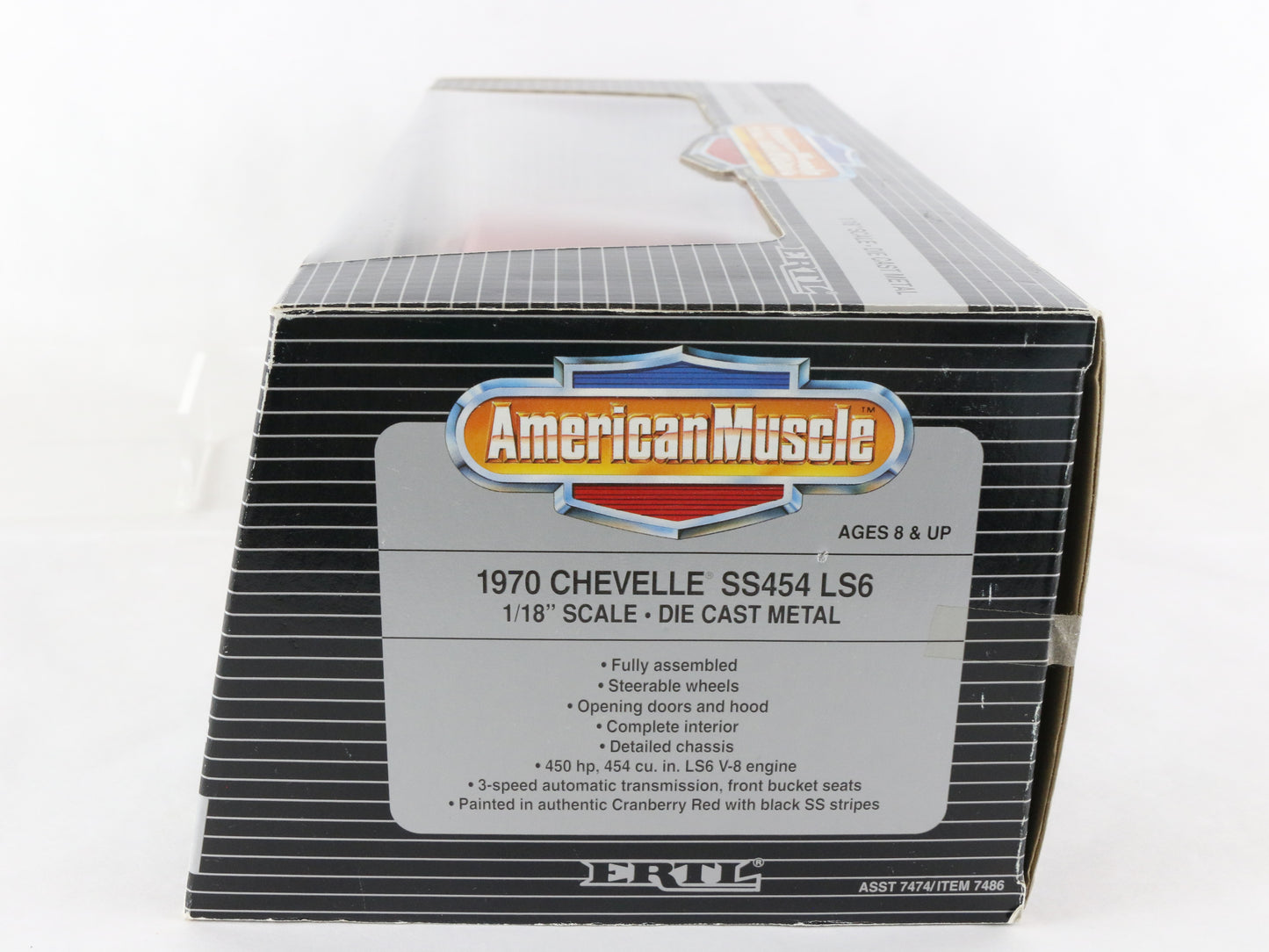 1970 Chevelle SS 454 LS6 Red Black ERTL American Muscle 1:18 Diecast Car 7486