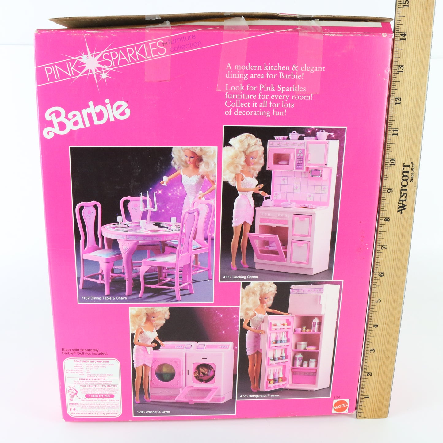 Barbie Beauty Bath Pink Sparkles Furniture Collection Set Mattel 5156 1990