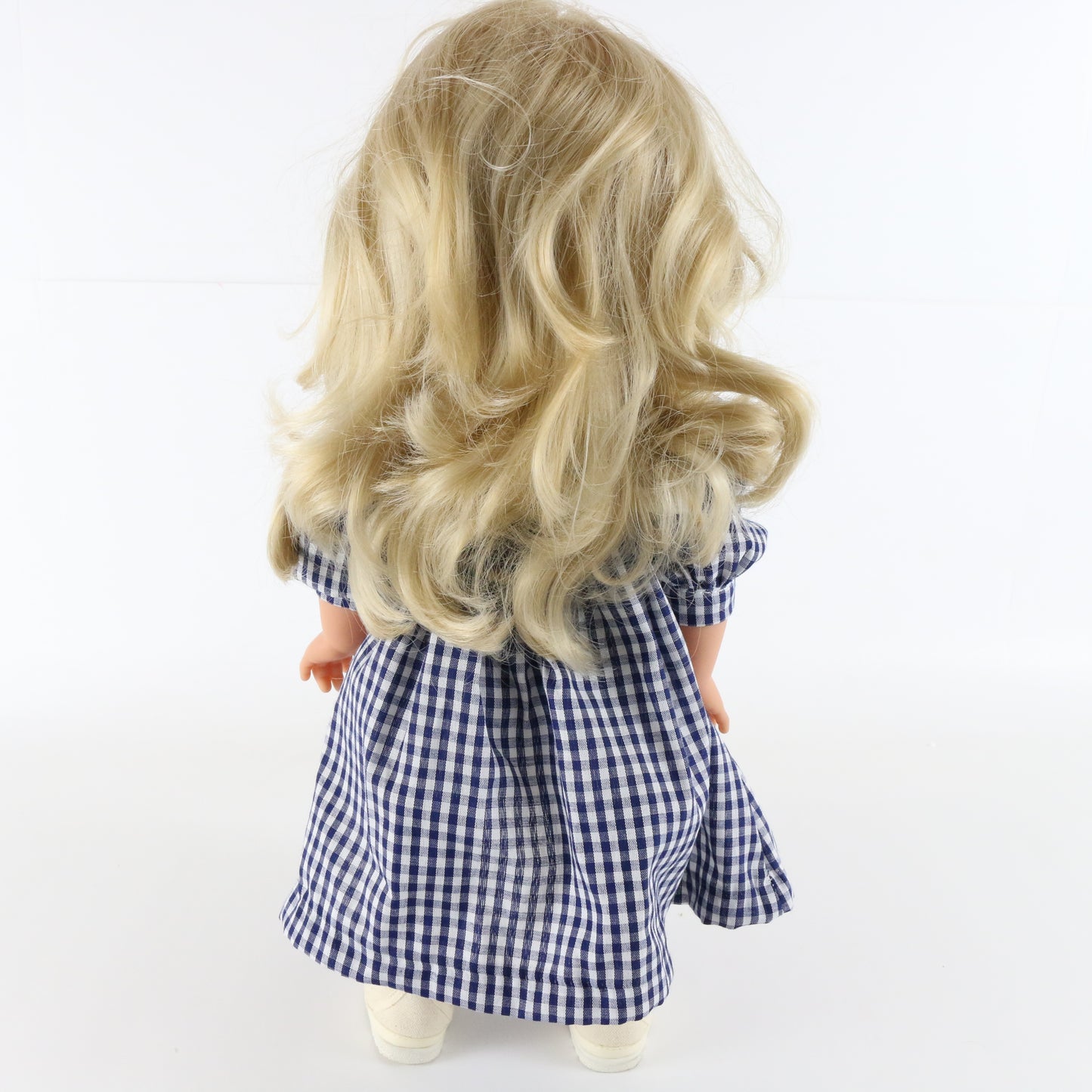 Max Zapf Creation Sleepy Eyes 1997 Large 17" Vinyl Doll W/ Blue Dress