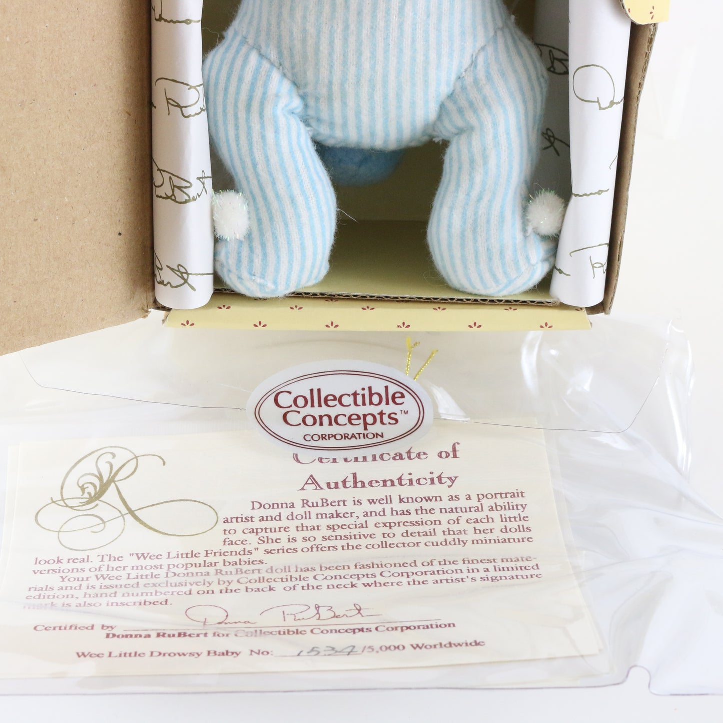 Wee Little Drowsy Baby Donna Rubert Collectible Concepts 6.5" Doll 1534/5000