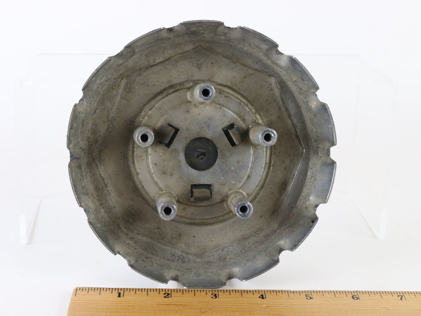 Vintage 1980s Buick Riviera Metal Wheel Hubcap Center 6"