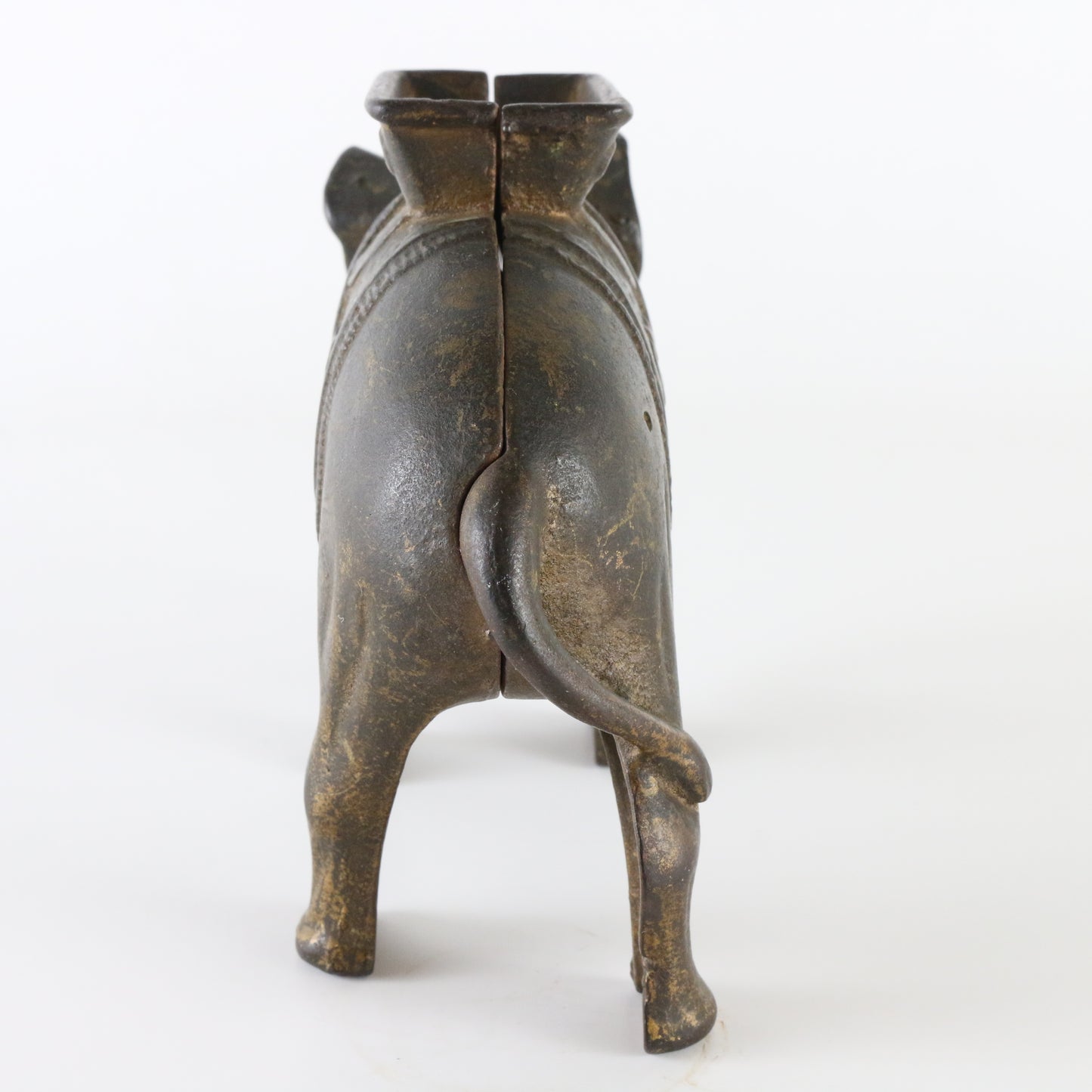 AC Williams cast iron standing circus elephant coin bank vintage toy