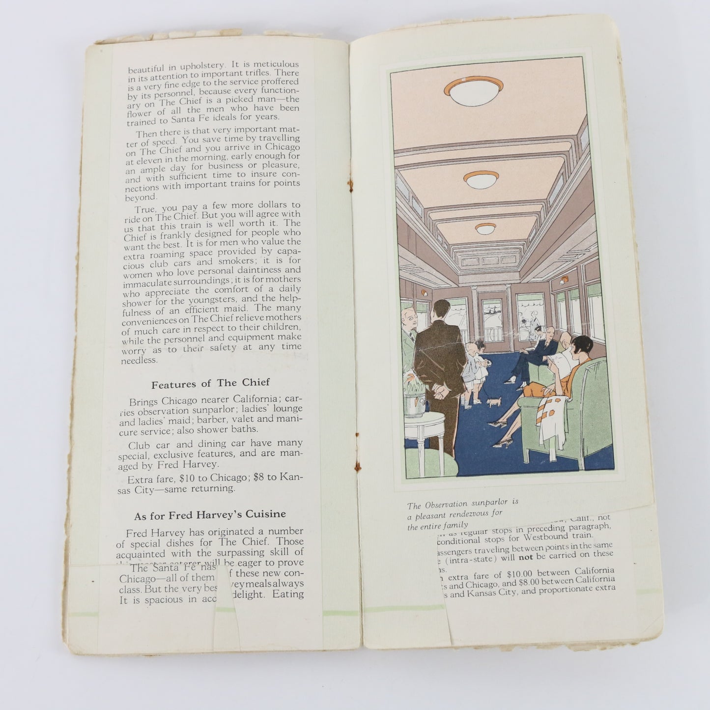Original 1926-27 The Chief Santa Fe Railroad Advertising Pamphlet Irving Baldwin