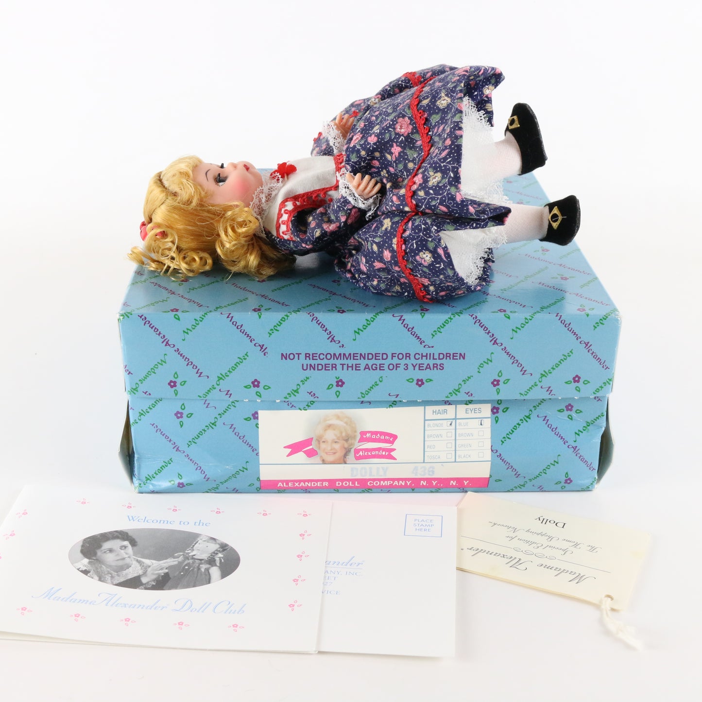 Dolly Madame Alexander Blonde Hair Blue Eyed Girl 8" Doll 436 W/ Box