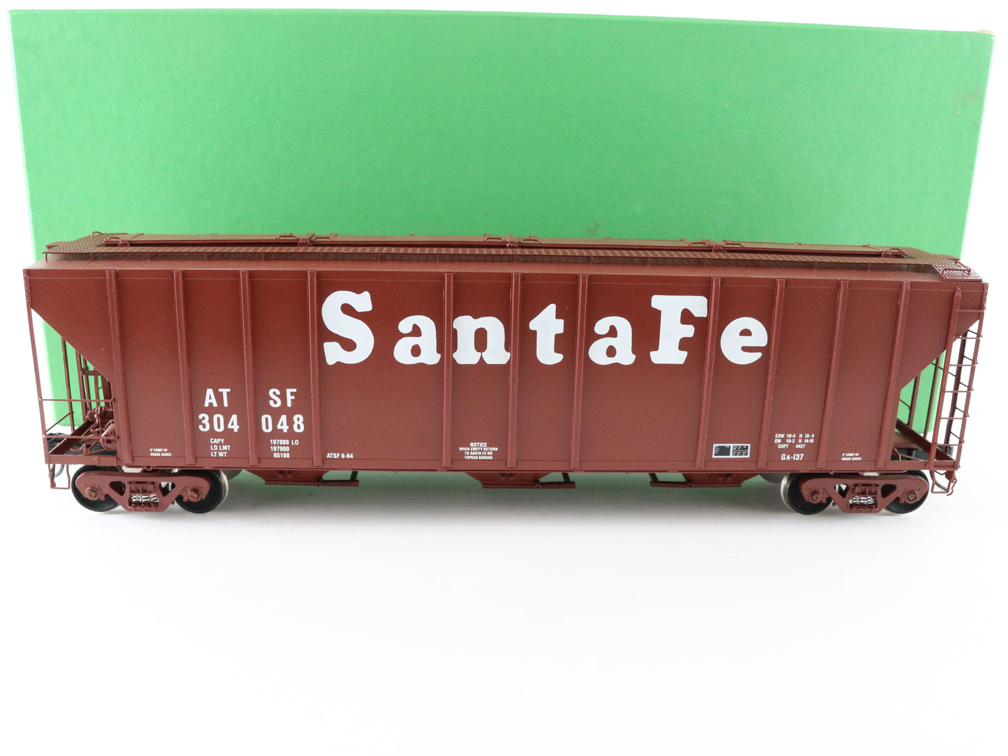 Overland Models O Santa Fe #304048 Pullman PS2-CD Covered Hopper Brass Train