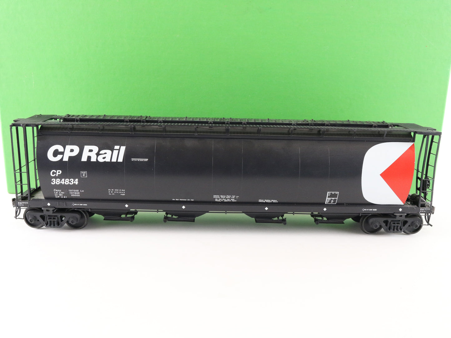 Overland O Painted Brass CP Rail 384834 Hawker Siddeley Covered Hopper OMI-0766