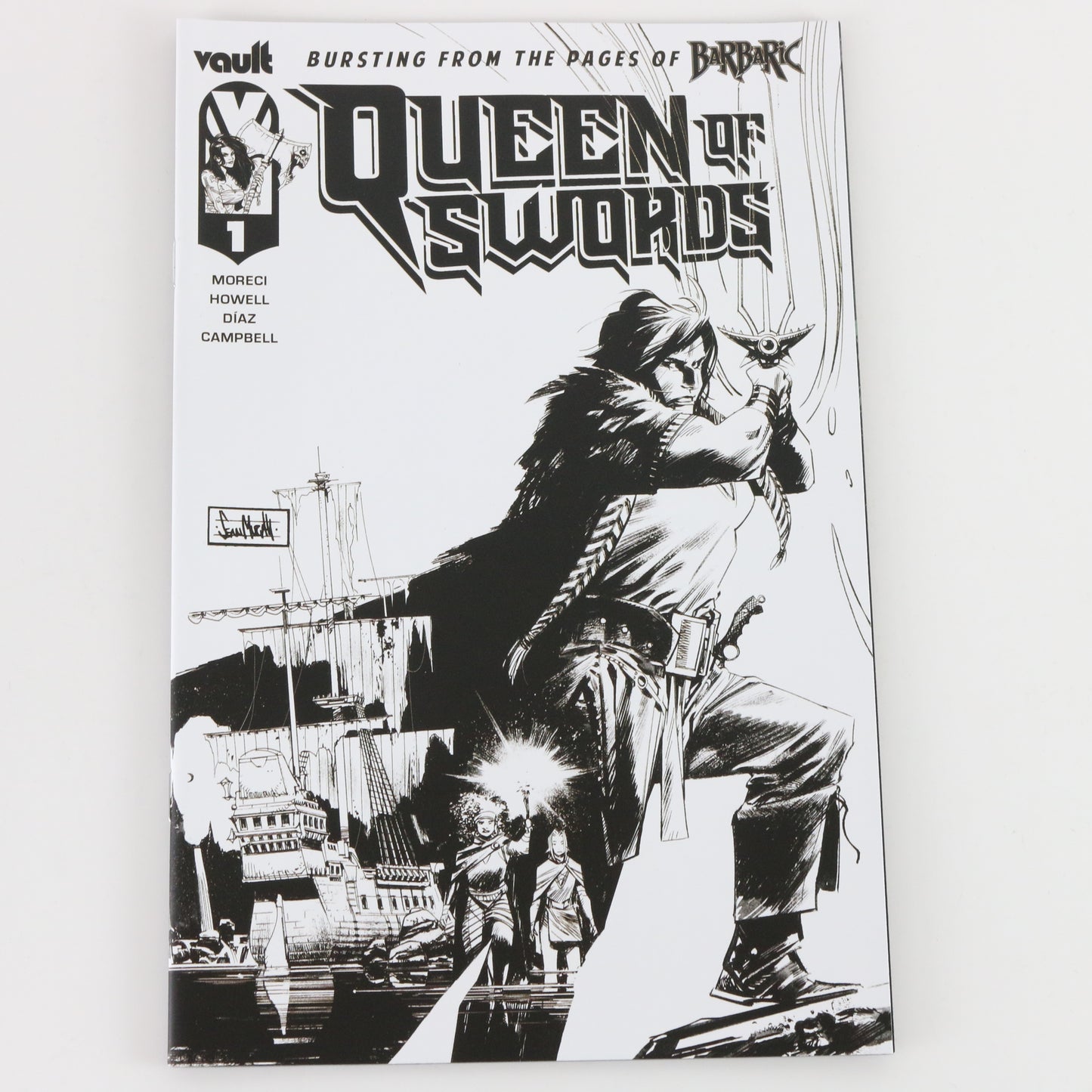 Queen Of Swords Barbaric Issue #1 Vault 1st Print 1:100 Murphy Sketch NM Comic