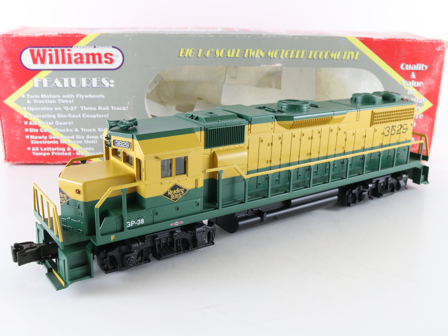 Williams O GP38-103 Reading Lines 3629 GP38 Diesel Locomotive Engine