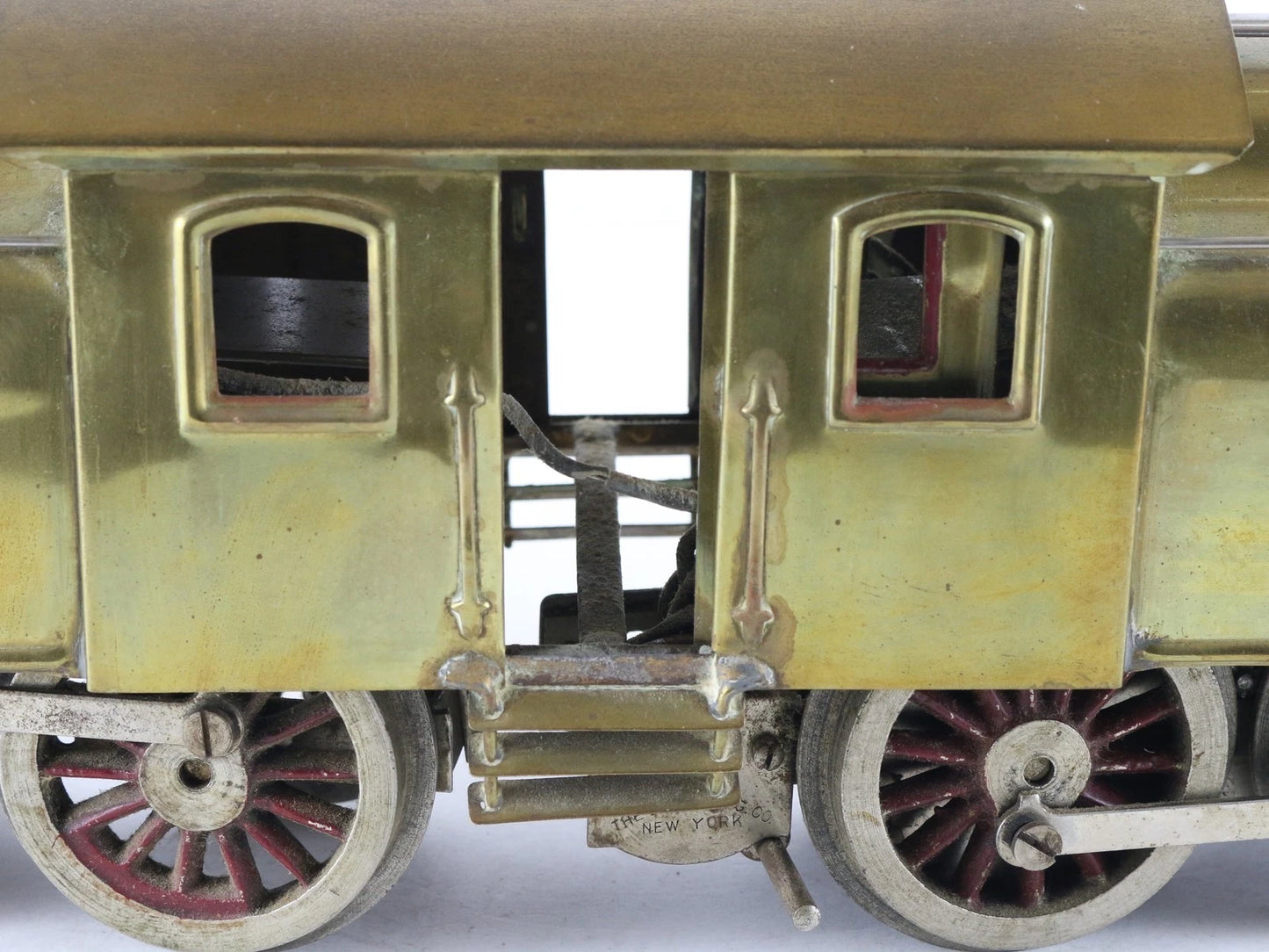 Lionel Prewar Standard Gauge 54 Electric Brass Locomotive Train Car W/ Track