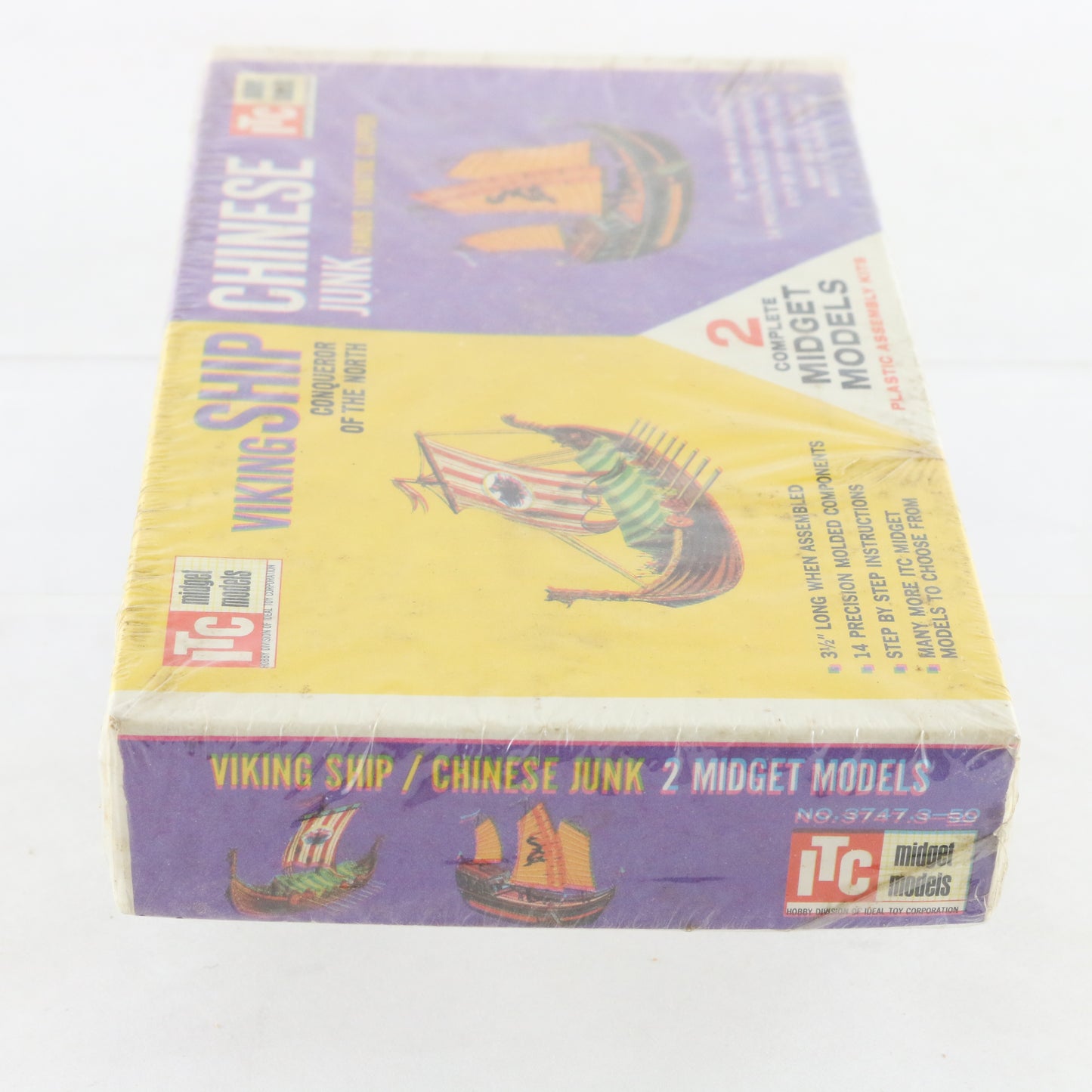 Viking & Chinese Junk Ships Midget Models ITC Plastic Boat Kit SEALED