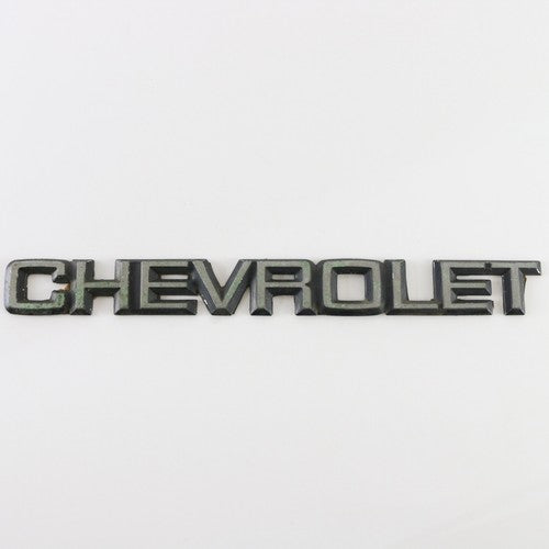 1980s-90s Chevrolet GM Silver Black Plastic Emblem Badge 9.75"
