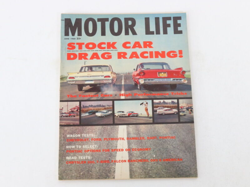 Lot Of 5 Motor Life Vintage Car Magazines June July August 1960 35c