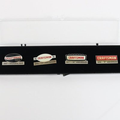 Craftsman Tools Lapel Pin Set 75th Anniversary Case Collectors 4 pc. Set
