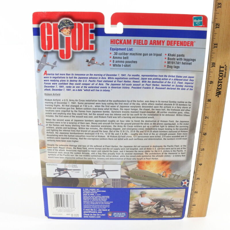 Gi Joe Hickam Field Army Defender Pearl Harbor Collection Hasbro 81160