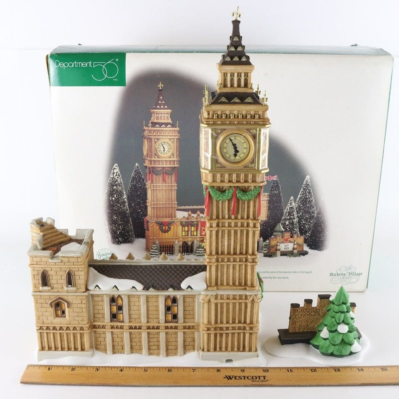 Dept 56 Dickens Village Big Ben Working Clock Christmas Landmark 58341