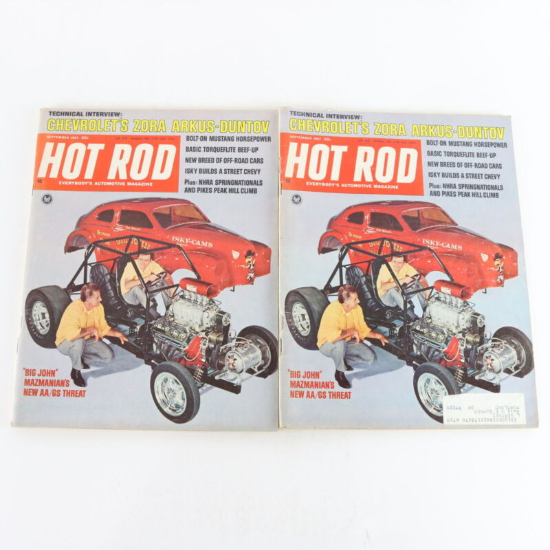 Lot Of 4 Hot Rod Zora Arkus Dunton September 1967 Vintage Car Magazines