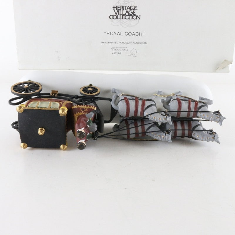Dept 56 Heritage Village Royal Coach Porcelain Christmas Accessory 5578-6