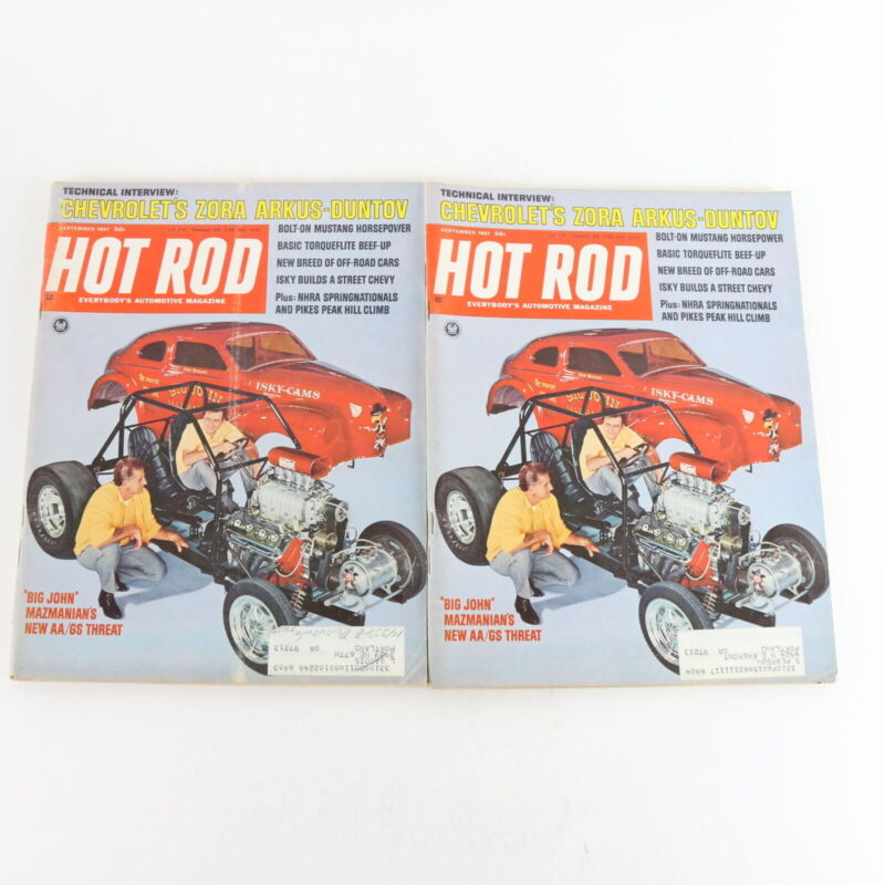 Lot Of 4 Hot Rod Zora Arkus Dunton September 1967 Vintage Car Magazines