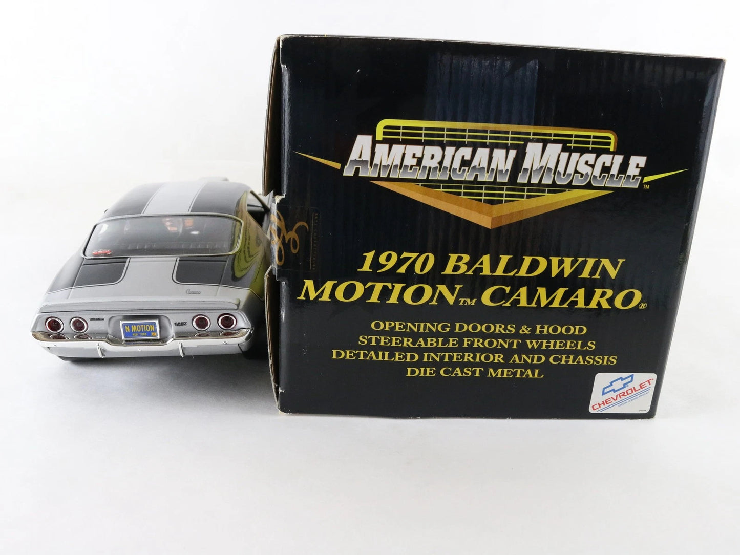 1970 Chevy Camaro Phase III Black ERTL American Muscle 1:18 Diecast Model 32810