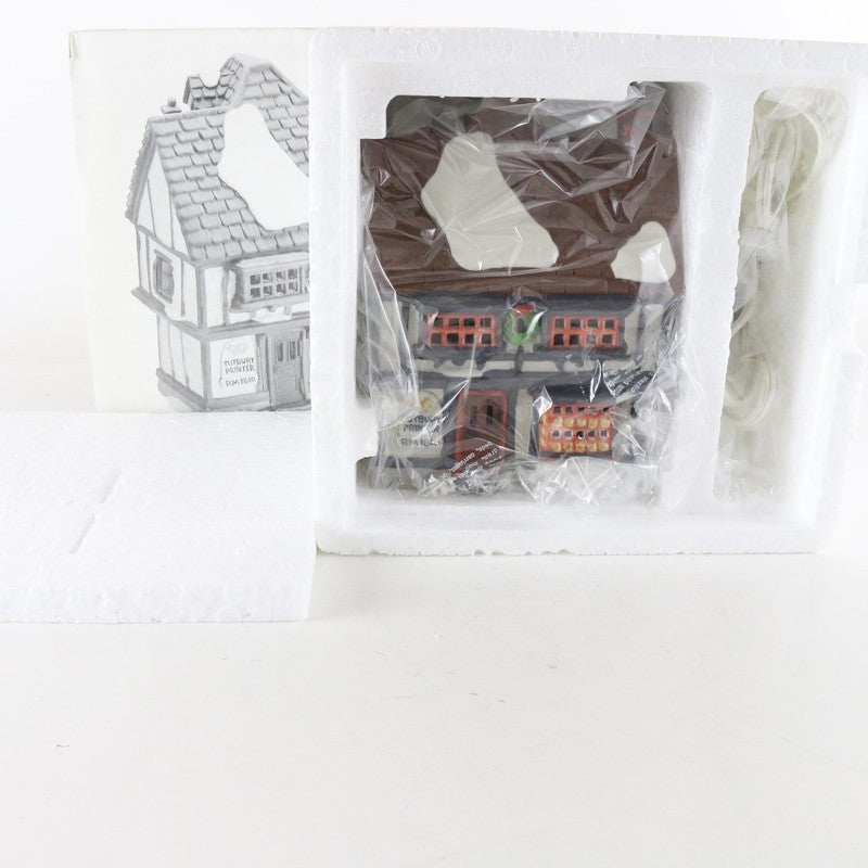 Dept 56 Dickens Heritage Village Tutbury Printer Christmas Building 5568-9