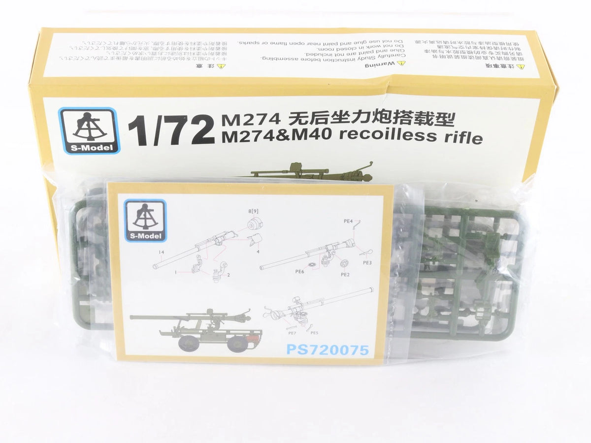 M274 & M40 Recoilless Rifle Vehicle Willys Overland S-Model 1:72 PS720075 Kit