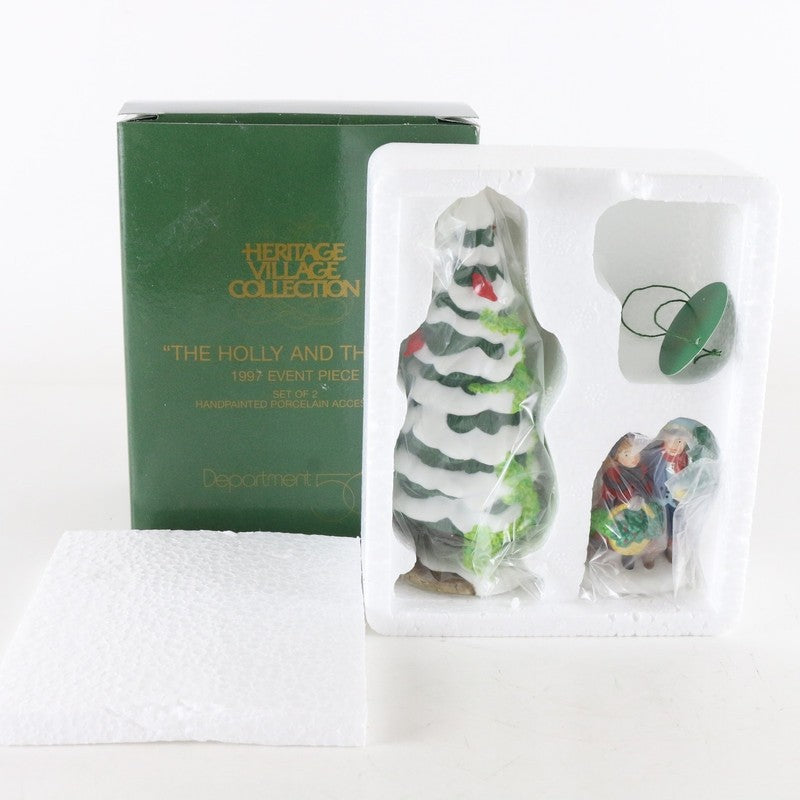 Dept 56 Heritage Village Set Of 2 Holly & The Ivy 1997 Event Christmas 56100