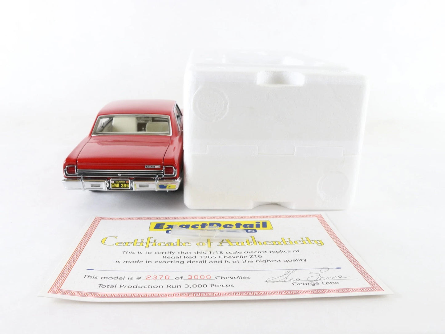 1965 Chevy Chevelle Z16 Malibu SS Red Exact Detail 1:18 Diecast 2370/3000 501
