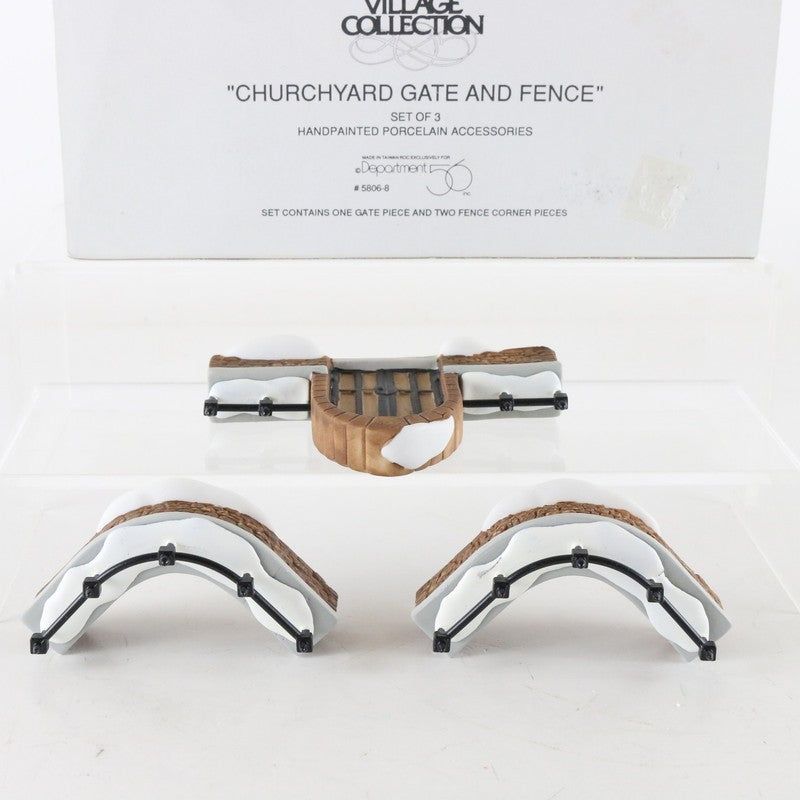 Dept 56 Heritage Village Churchyard Gate & Fence Set Of 3 Accessories 5806-8