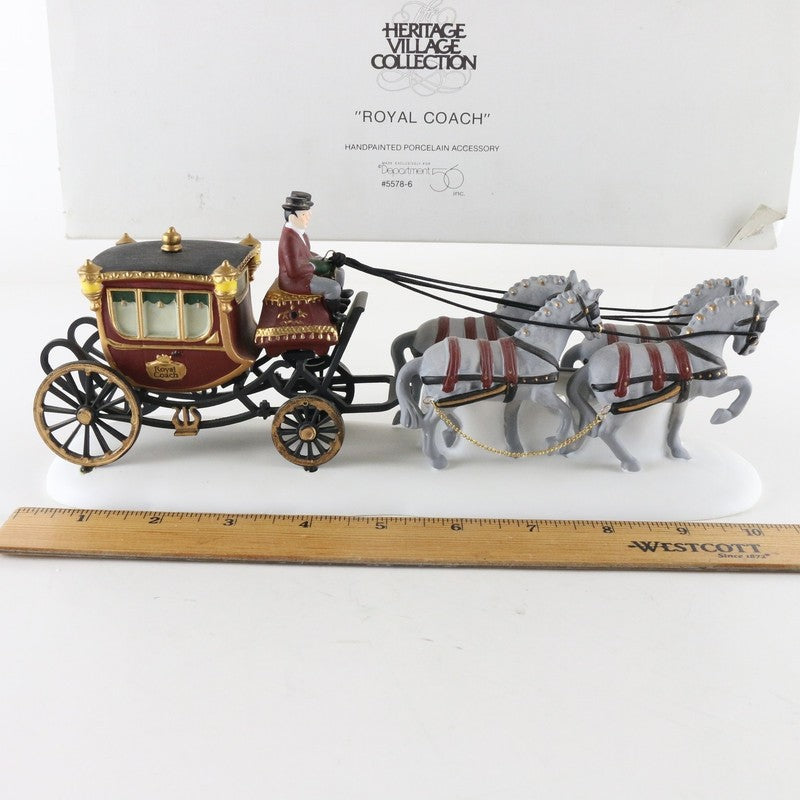 Dept 56 Heritage Village Royal Coach Porcelain Christmas Accessory 5578-6