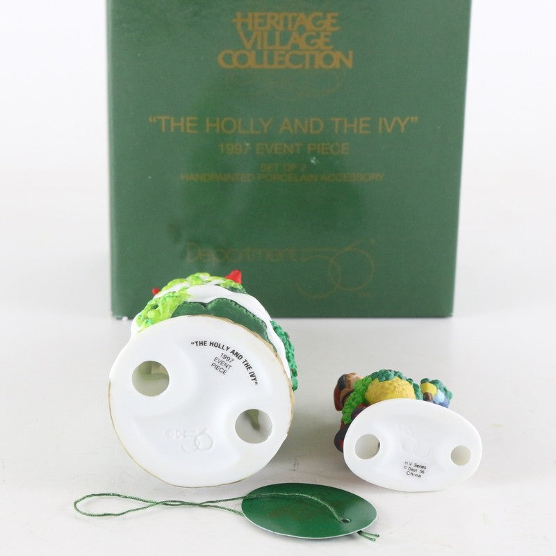 Dept 56 Heritage Village Set Of 2 Holly & The Ivy 1997 Event Christmas 56100