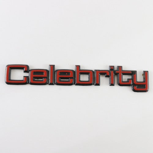 1980s Chevrolet Celebrity Red & Black Plastic Emblem Badge 6.25"