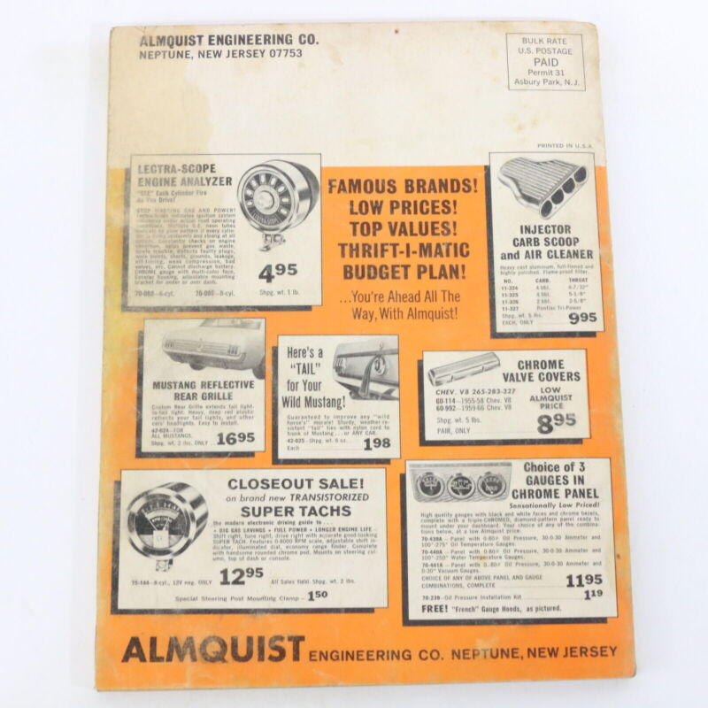 Almquist Engineering Fall Special Edition Car Part Catalog 1966