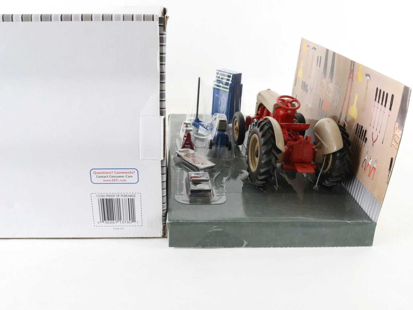 Ford 8N Restoration Tractor & Accessories Tan Red ERTL 1:16 Diecast Model 13780
