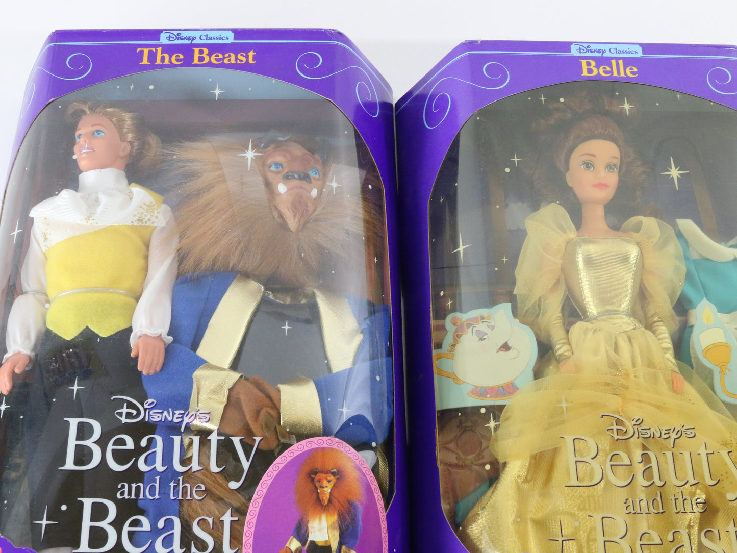 Lot Of 2 Belle & The Beast Beauty & The Beast Disney Classic Mattel 2436 2433