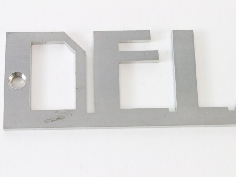 Delahaye Automobile Script 6.75" Metal Emblem Badge