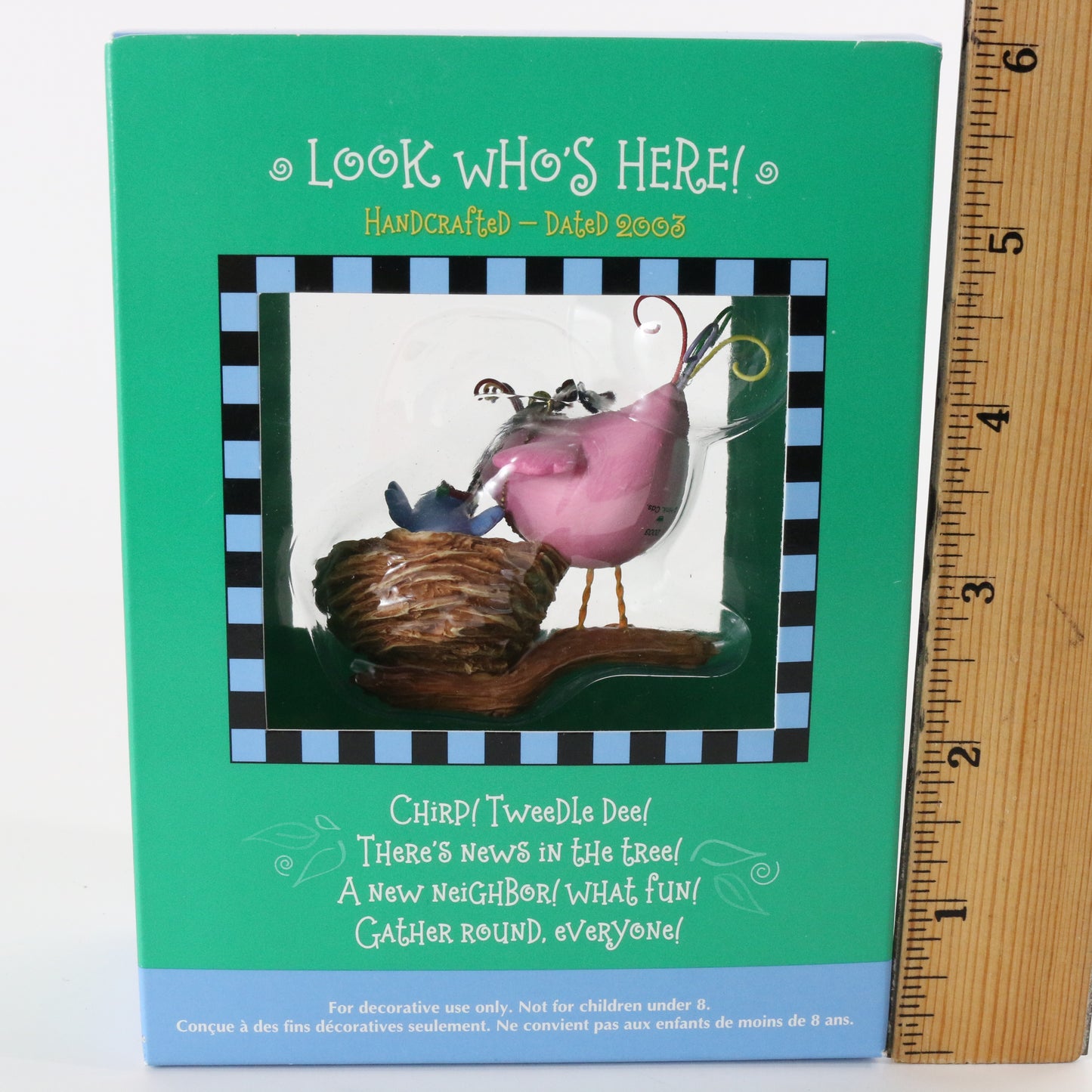 Hallmark Keepsake Look Whos Here Tweedle Dee Tweet Easter / XMAS Ornament 2003
