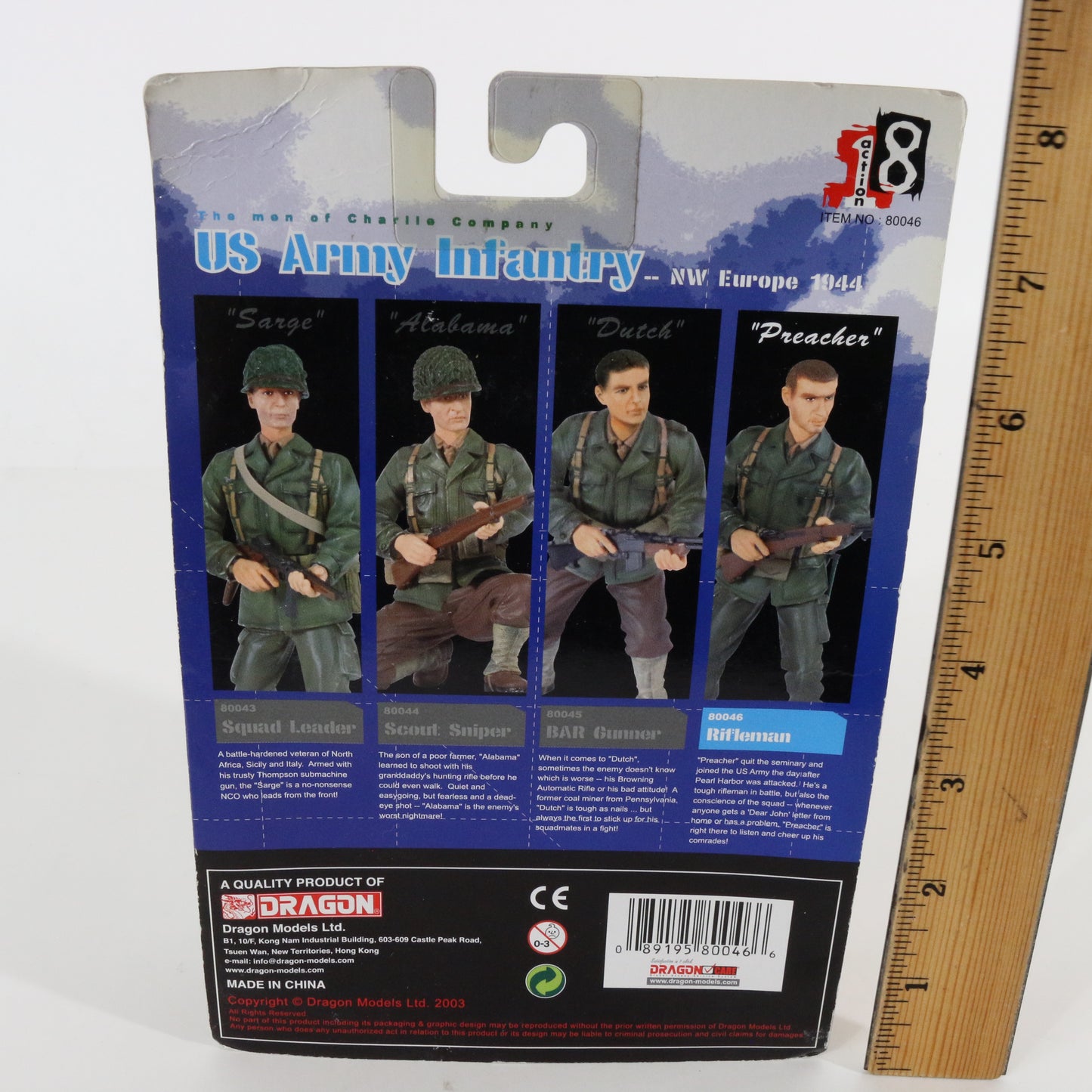 Rifleman Us Army Infantry WWII Europe 1944 Action 18 1:18 Dragon Figure 80046