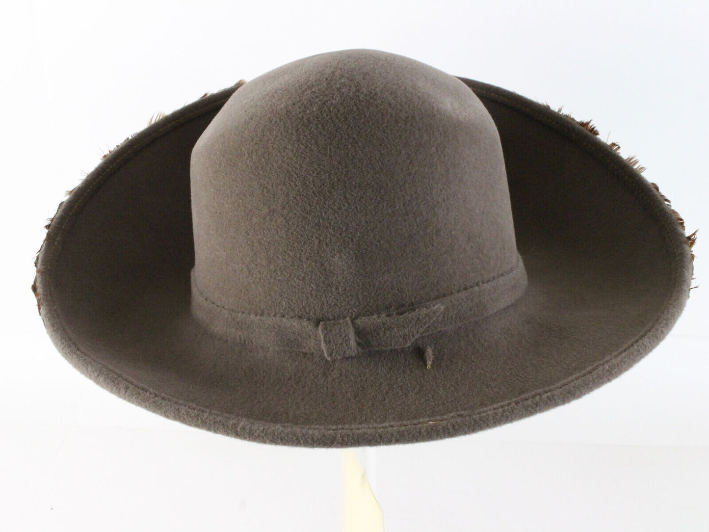 Vintage George Zamau'l New York Toupe Feathered Womens Hat 6 7/8 55cm