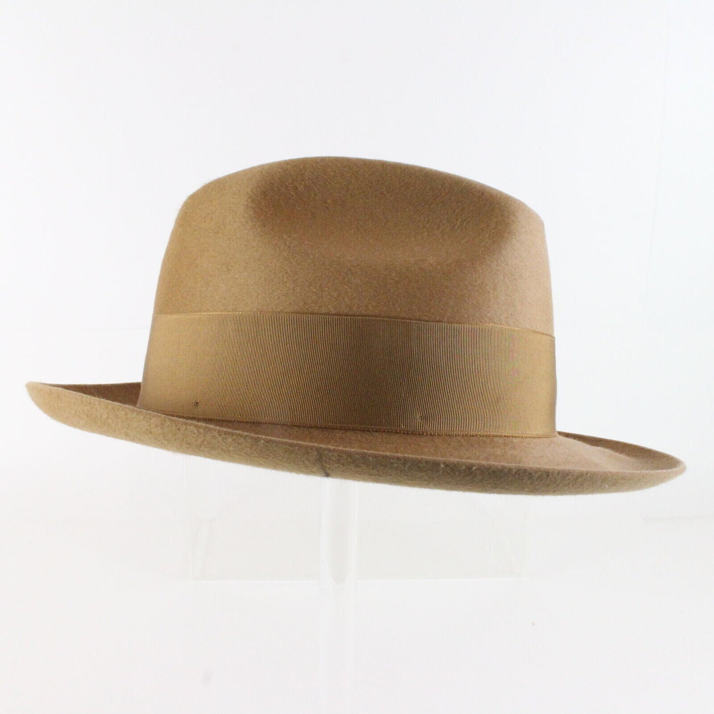 Vintage Top Hatters Fedora Eleganza Pecan Felt 6 3/4 54cm