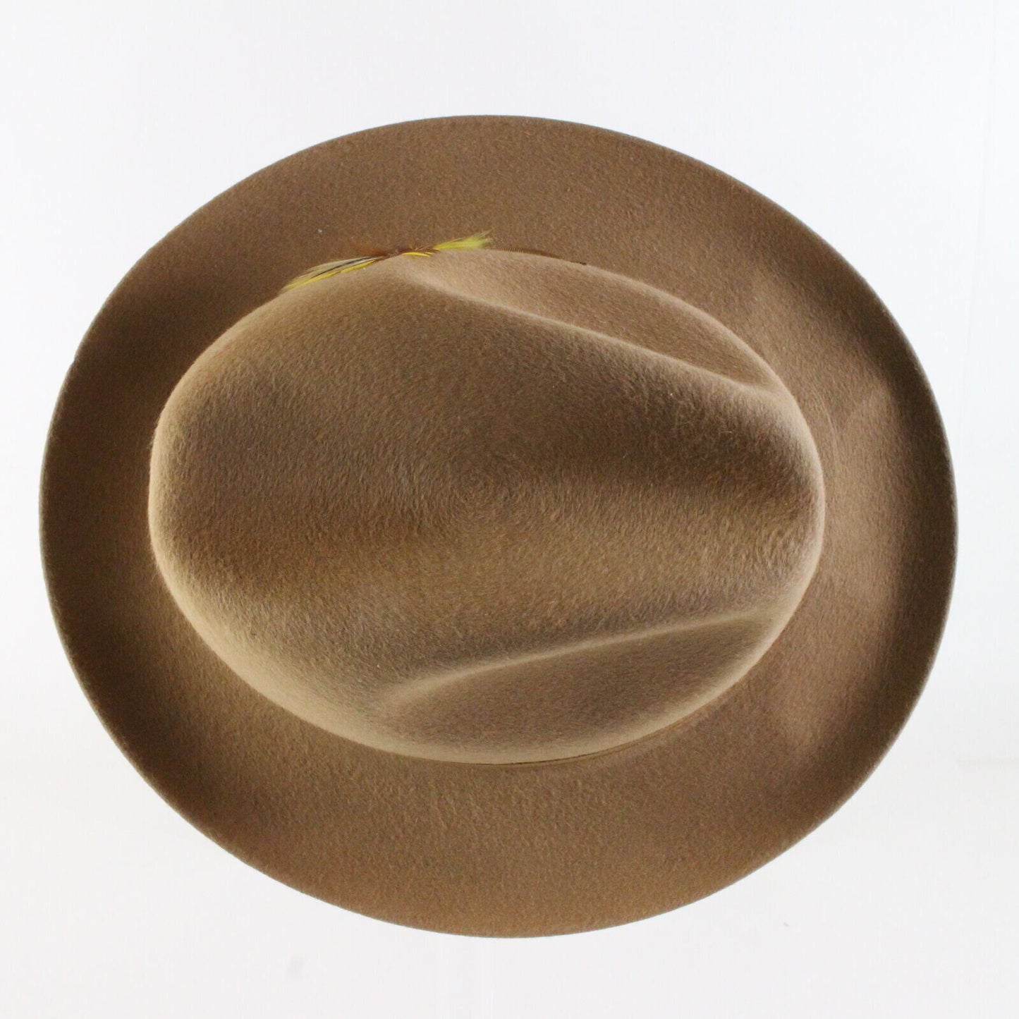 Vintage Top Hatters Fedora Eleganza Pecan Felt 6 3/4 54cm