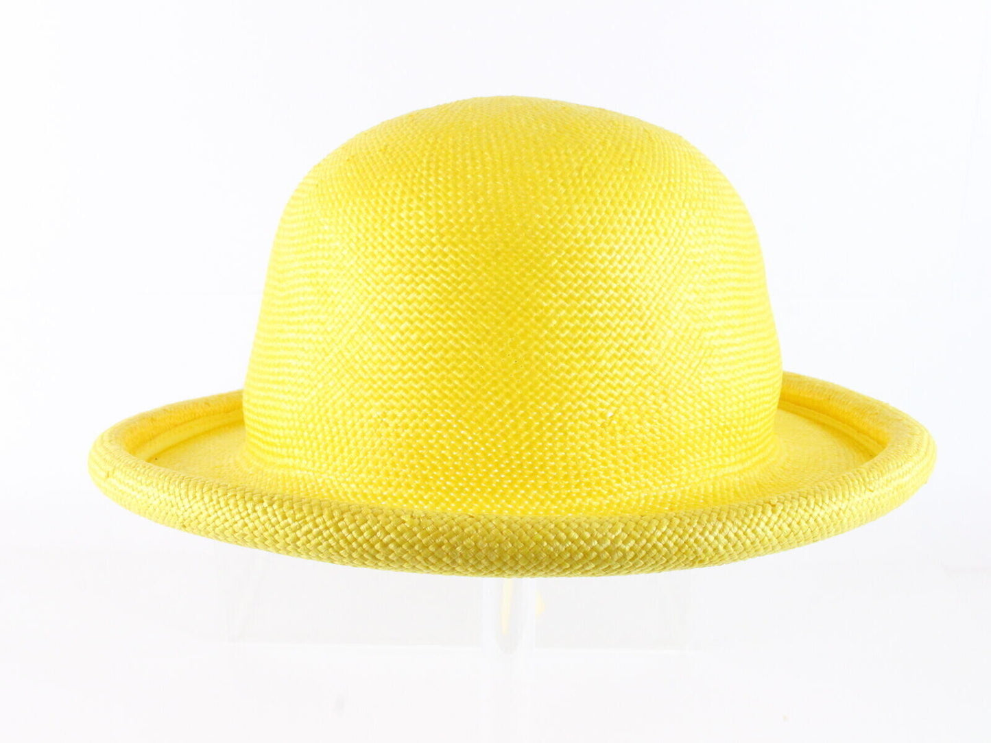 Miss Bierner Bowler Yellow Straw Usa Ladies Spring & Summer Hat 7 56cm