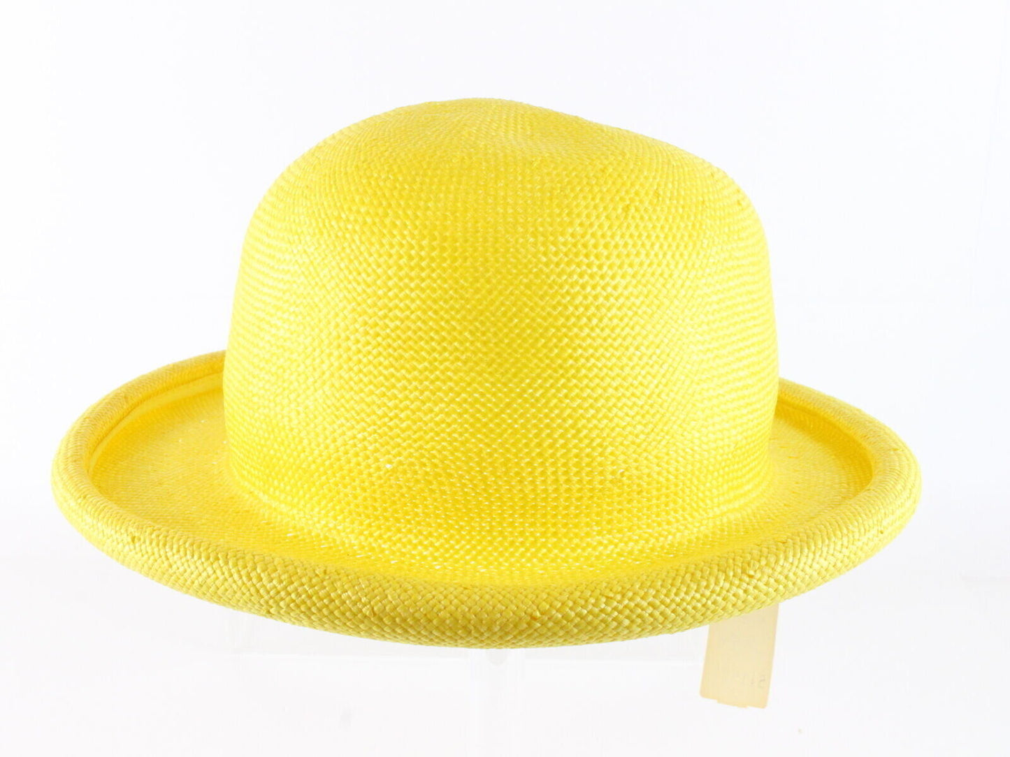 Miss Bierner Bowler Yellow Straw Usa Ladies Spring & Summer Hat 7 56cm