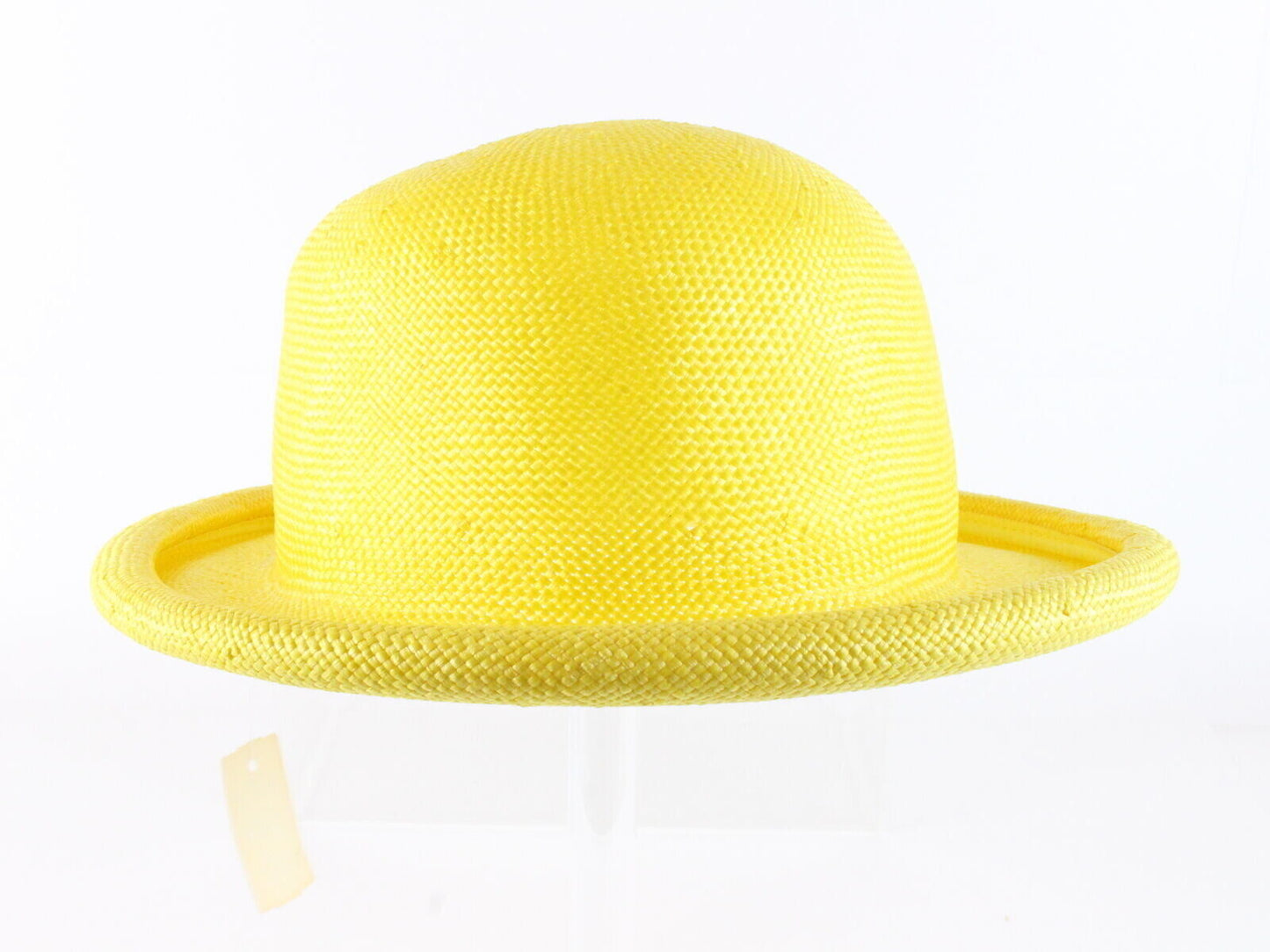 Miss Bierner Bowler Yellow Straw Usa Ladies Spring & Summer Hat 7 56cm