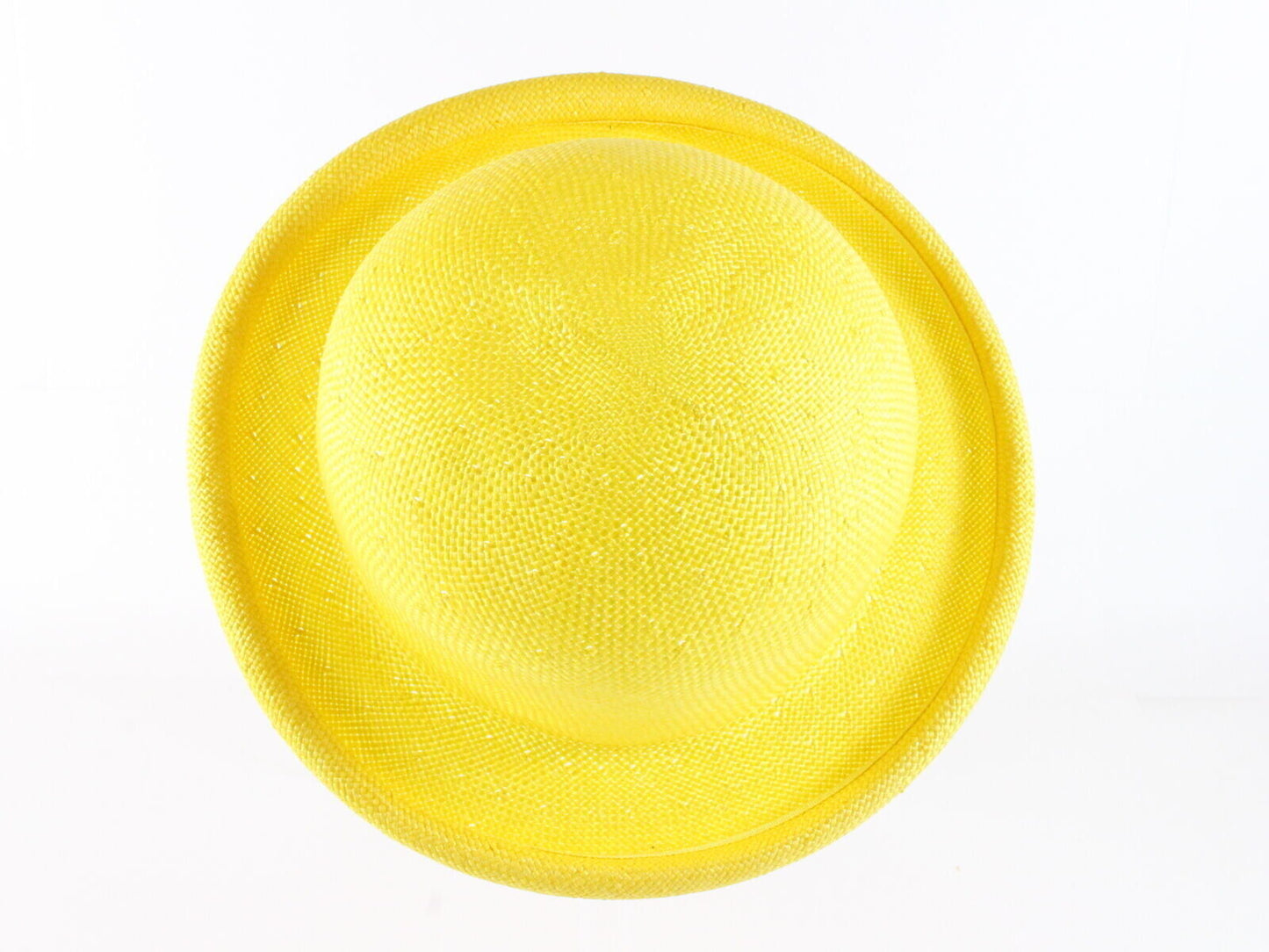 Miss Bierner Bowler Yellow Straw Usa Ladies Spring & Summer Hat 7 56cm