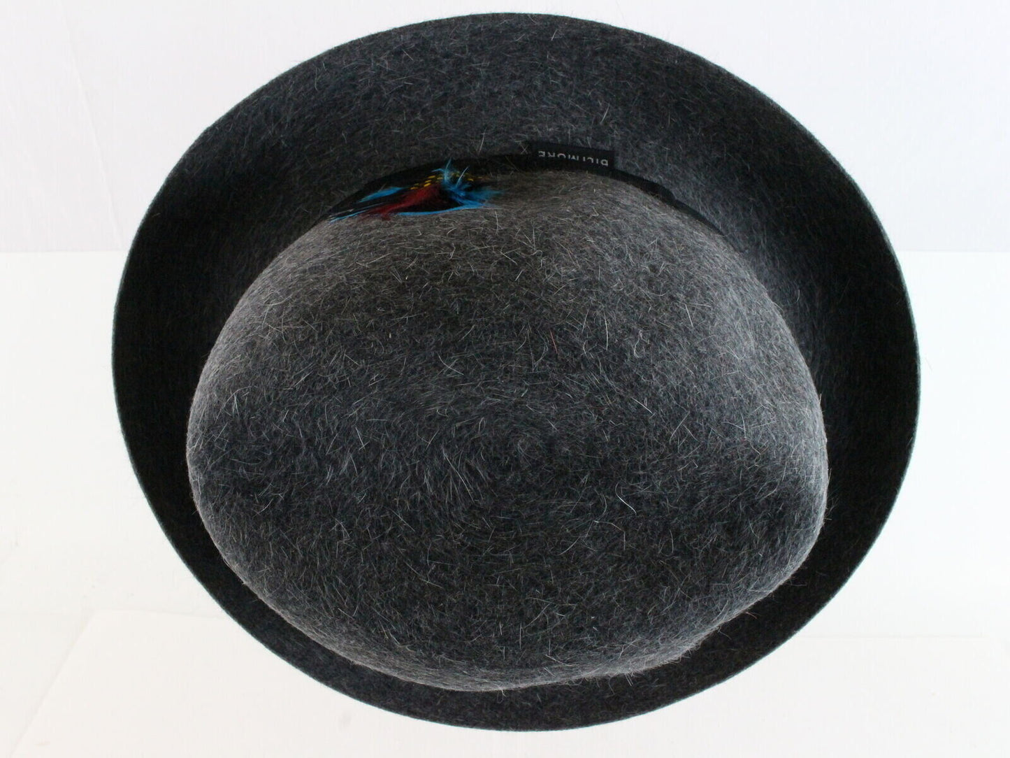 Vintage Royal Biltmore Top Hatters Carbon Gray Mohair Felt Homburg 6 7/8