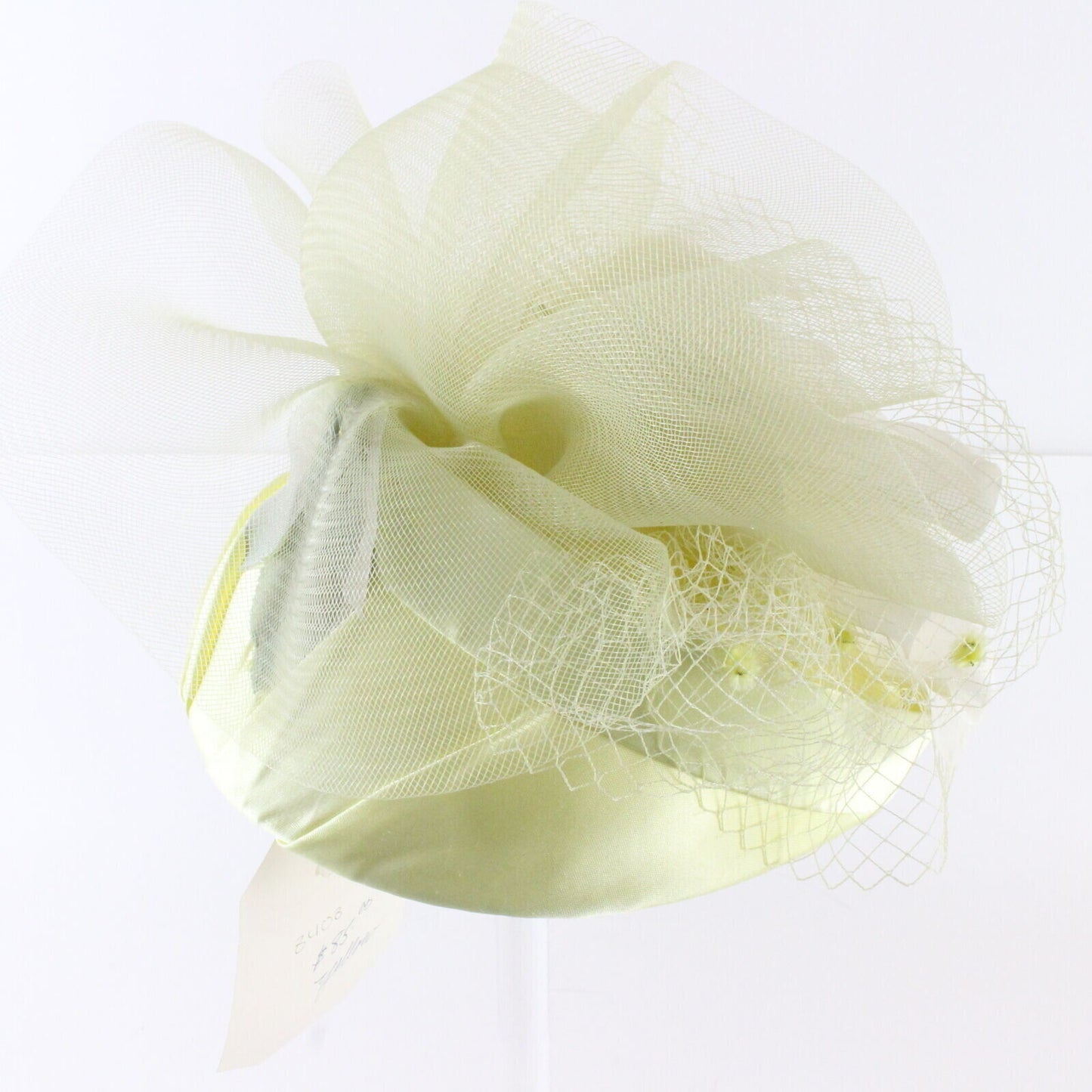 Vintage Chapeau Creations Yellow Fancy Womens Hat 6 3/8 51 cm