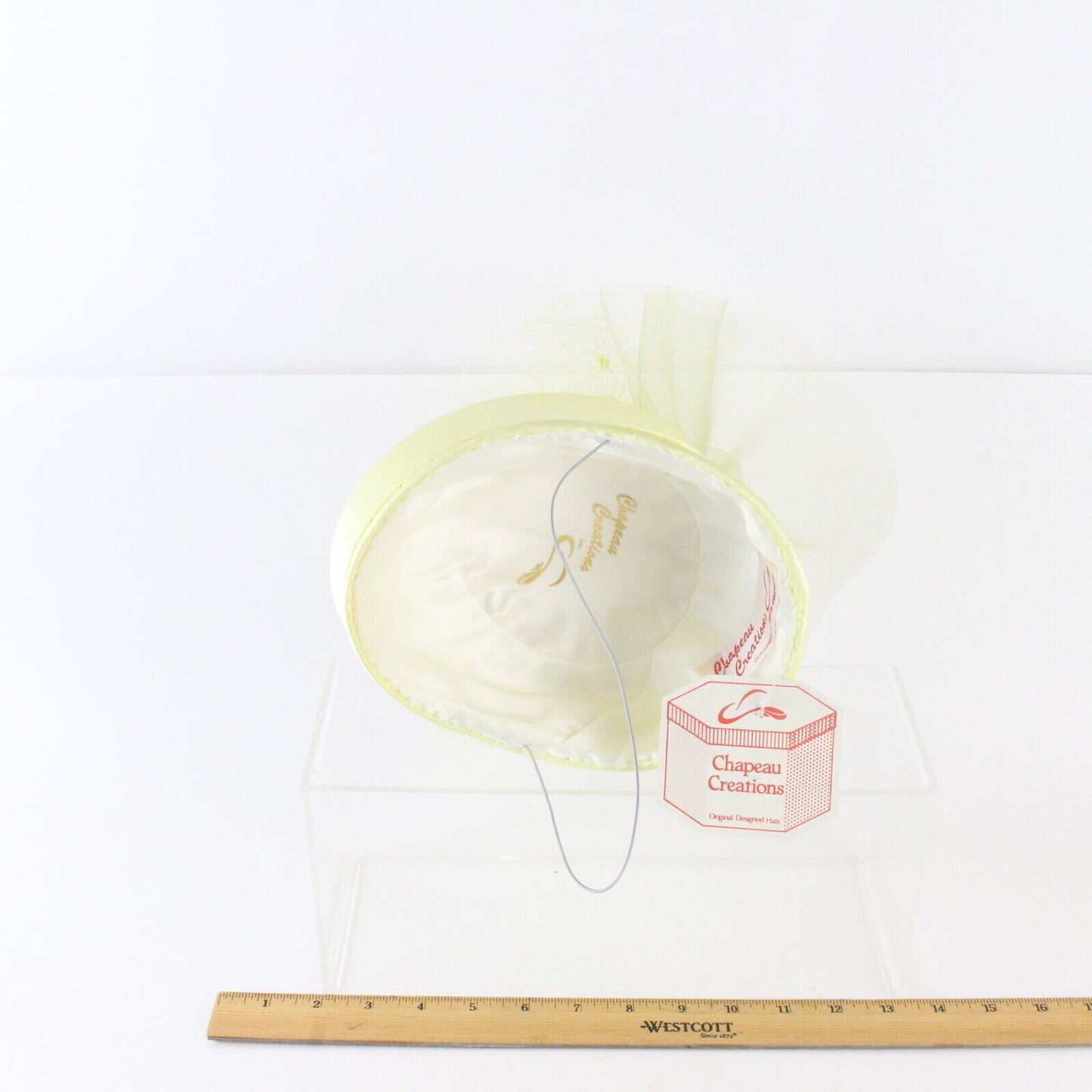 Vintage Chapeau Creations Yellow Fancy Womens Hat 6 3/8 51 cm