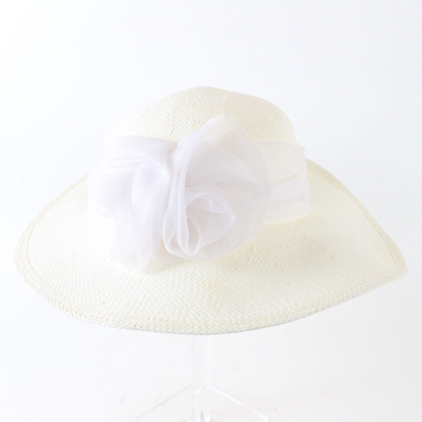 Vintage Miss Bierner Made In USA Straw Womens Hat 6 7/8 55cm