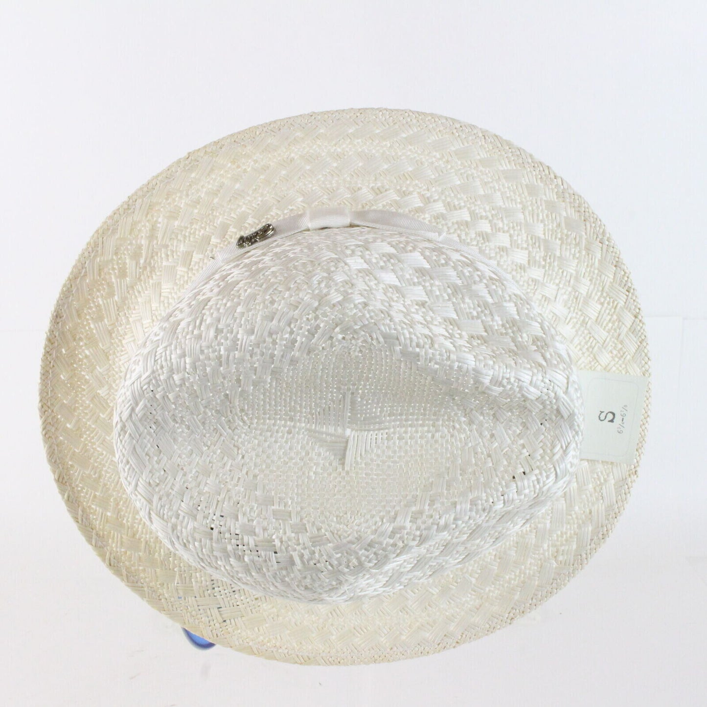 Bailey Hollywood Lamont Fedora White Bao Straw Small 6 7/8
