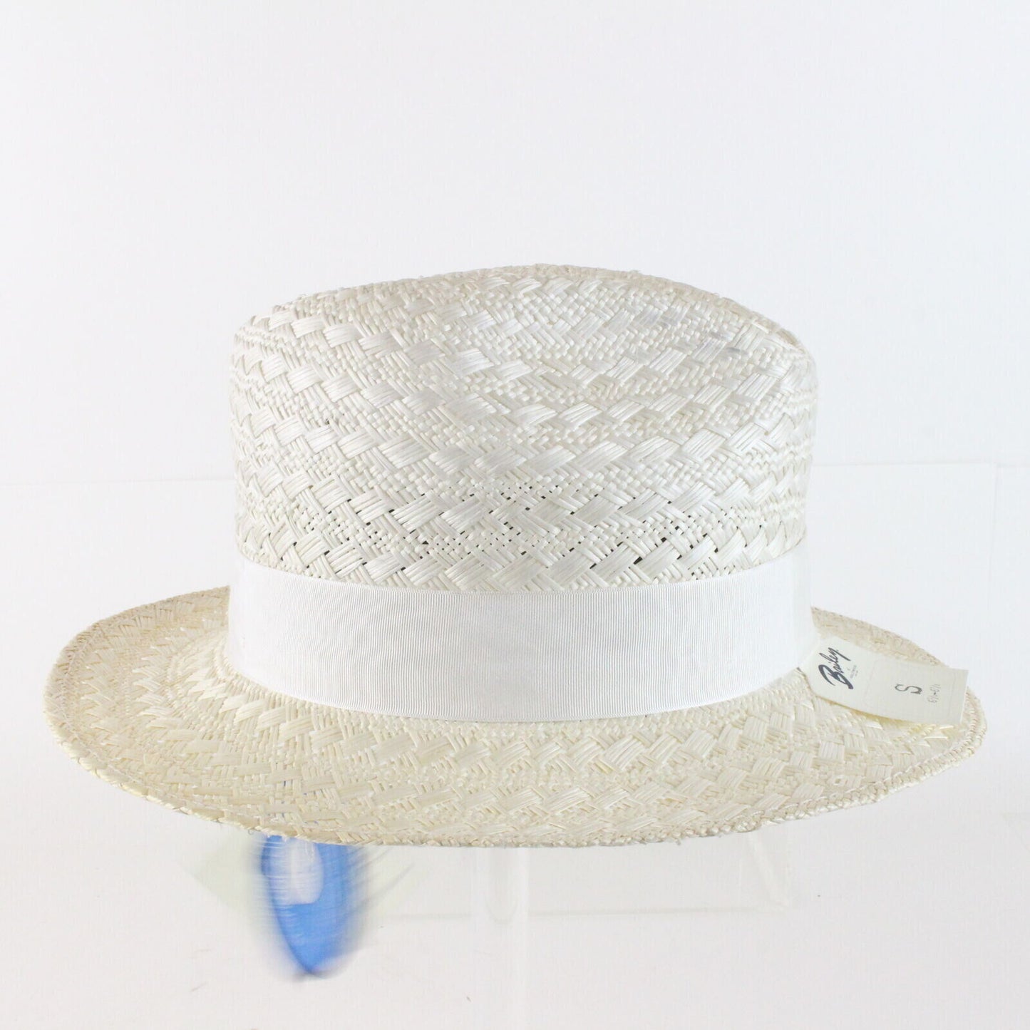 Bailey Hollywood Lamont Fedora White Bao Straw Small 6 7/8